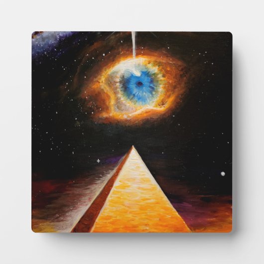 Eine Pyramide unter dem kosmischen Auge Gottes Fotoplatte (Vorderseite)