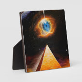 Eine Pyramide unter dem kosmischen Auge Gottes Fotoplatte (Vorderseite)