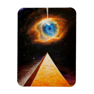 Eine Pyramide unter dem kosmischen Auge Gottes Magnet