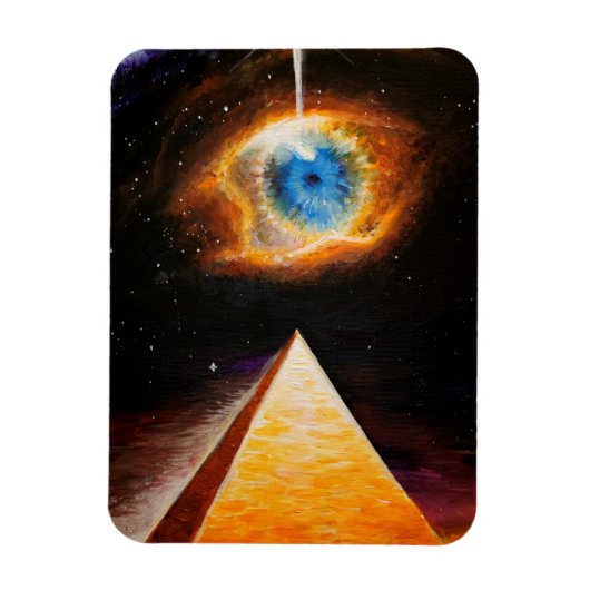 Eine Pyramide unter dem kosmischen Auge Gottes Magnet (Vertikal)