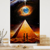 Eine Pyramide unter dem kosmischen Auge Gottes Poster (Küche)