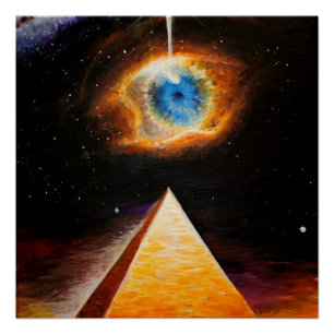 Eine Pyramide unter dem kosmischen Auge Gottes Poster