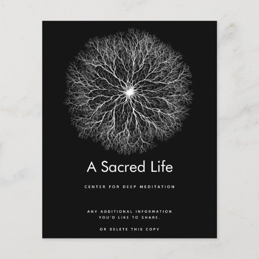 Eine Quelle | Tree of Life Design Flyer (Hinten)