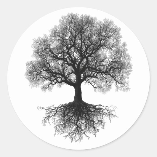 Eine Quelle | Tree of Life Design Runder Aufkleber (Vorderseite)
