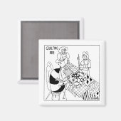 Eine Quiltierbiene Magnet (Vorderseite/Rückseite)