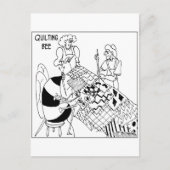 Eine Quiltierbiene Postkarte (Vorderseite)