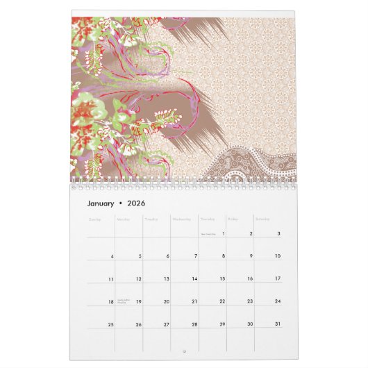 Eine raffinierte, blumengeschmückte Einrichtung mi Kalender (Jan 2026)