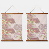 Eine raffinierte, blumengeschmückte Einrichtung mi Wandteppich Mit Holzrahmen (Doppelt)