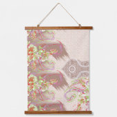Eine raffinierte, blumengeschmückte Einrichtung mi Wandteppich Mit Holzrahmen (Vorderseite 2)