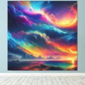 Eine Raging-Symphonie der Farbe Leinwanddruck (Insitu (Holzboden))