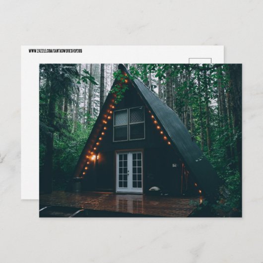 EINE RAHMEN-KABINE IN DEN WOLDPOSTKARTEN POSTKARTE (Vorne/Hinten)