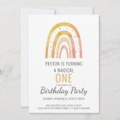 Eine Rainbow-Geburtstagsparty Einladung (Vorderseite)