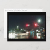 Eine Rainy Ride-Zuhause Postkarte (Vorne/Hinten)