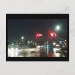 Eine Rainy Ride-Zuhause Postkarte