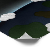 Eine Rakete zum Mond Poster (Ecke)