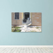 Eine raketengetriebene Granate Leinwanddruck (Insitu (Holzboden))