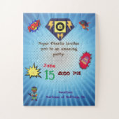 Eine rätselförmige Geburtseinladung. Puzzle (Vertikal)