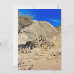 Eine raue, trockene Landschaft Feiertagskarte