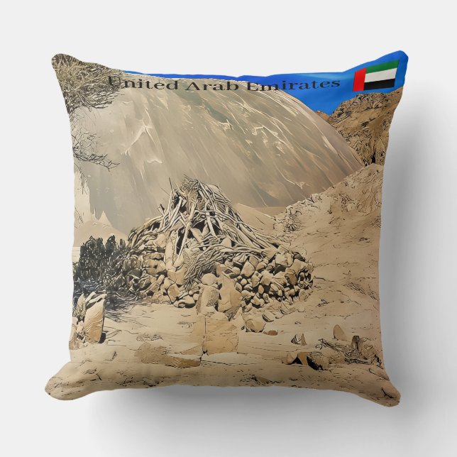 Eine raue, trockene Landschaft Kissen (Vorderseite)