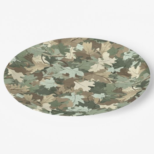 Eine realistische Camouflage Design Serie #3 Pappteller (Schrägansicht)