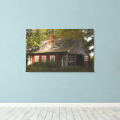 Eine Red Log-Zuhause Leinwanddruck (Insitu (Holzboden))