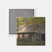 Eine Red Log-Zuhause Magnet (Vorderseite/Rückseite)