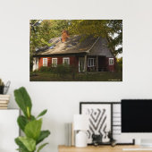 Eine Red Log-Zuhause Poster (Heimbüro)