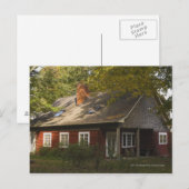 Eine Red Log-Zuhause Postkarte (Vorne/Hinten)