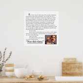 Eine Rede. Ein Traum Poster (Küche)