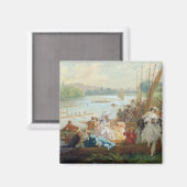 Eine Regatta in Asnieres während des Zweiten Reich Magnet (Vorderseite/Rückseite)