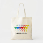 Eine Regenbogenherde von 'flamingo-od vibes only'! Tragetasche (Vorne)