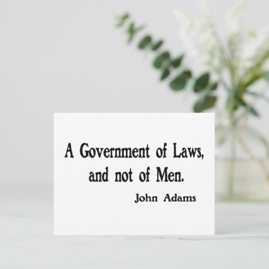 Eine Regierung des Rechts Postkarte (Stehend Vorderseite)