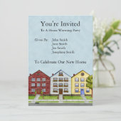 Eine Reihe der Haus-Einladung Einladung (Stehend Vorderseite)