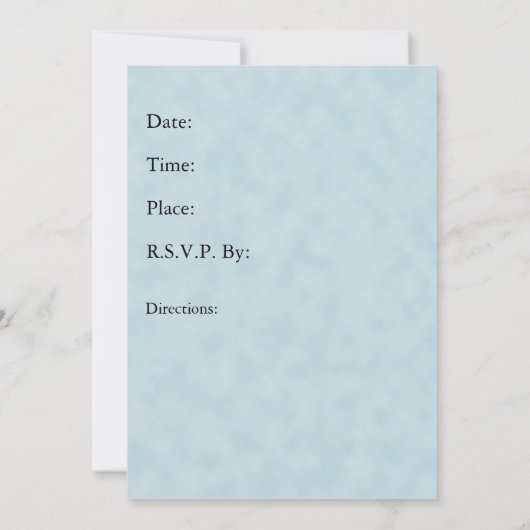 Eine Reihe der Haus-Einladung Einladung (Rückseite)