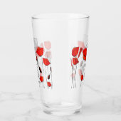 Eine Reihe der roten Mohnblumen Glas (Rechts)