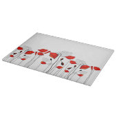 Eine Reihe roter Pflücken Schneidebrett (Ecke)