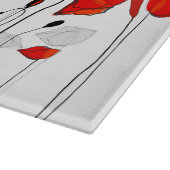 Eine Reihe roter Pflücken Schneidebrett (Ecke)