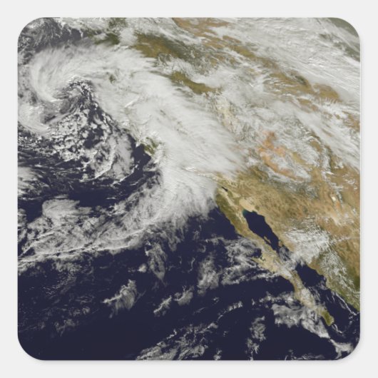 Eine Reihe starker Stürme mit heftigen Winden 2 Quadratischer Aufkleber (Vorderseite)