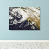 Eine Reihe starker Stürme mit heftigen Winden Leinwanddruck (Insitu (Holzboden))