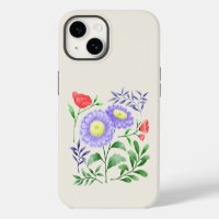 Eine Reihe von Blumen in Aquarell gemalt