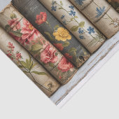 Eine Reihe von Büchern mit gestrichenen Blume Seidenpapier (Ausschnitt)