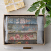 Eine Reihe von Büchern mit gestrichenen Blume Seidenpapier (Geschenk)