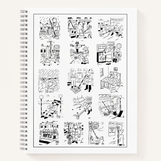 Eine Reihe von Funny Lollipop Man Cartoon decken a Notizblock (Vorderseite)