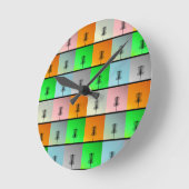 Eine Reihe von Körben Runde Wanduhr (Winkel)