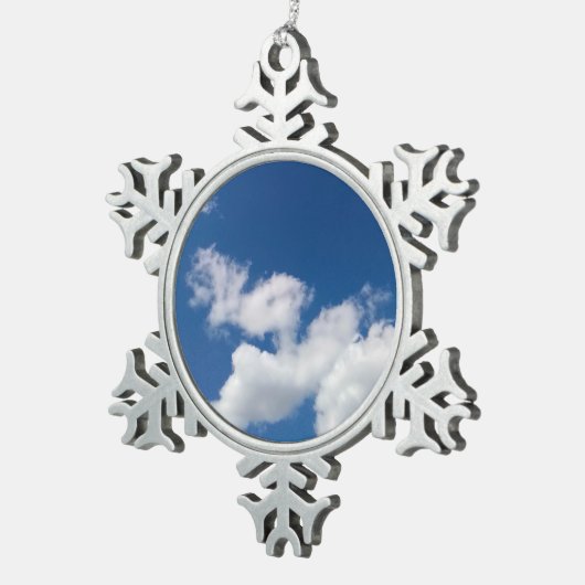 Eine Reihe von Wolken Schneeflocken Zinn-Ornament (Rechts)