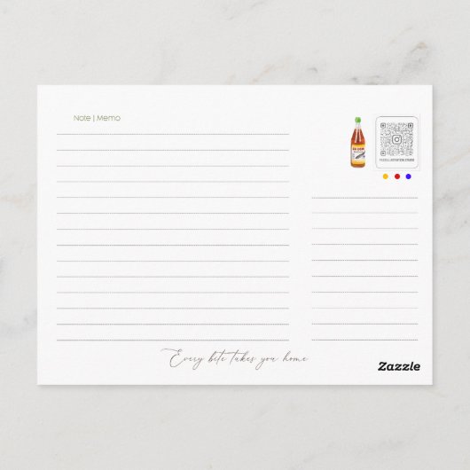 Eine Reis-Tageskarte, eine Reißplättchen-Abbildung Postkarte (Rückseite)