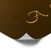 Eine Reise beginnt mit einem Schritt, Orange & Blu Poster (Ecke)