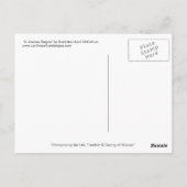 Eine Reise BEGINNT Postcard bis April McCallum Postkarte (Rückseite)