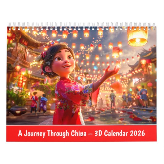 Eine Reise durch China – 3D-Kalender 2026 Kalender (Titelbild)