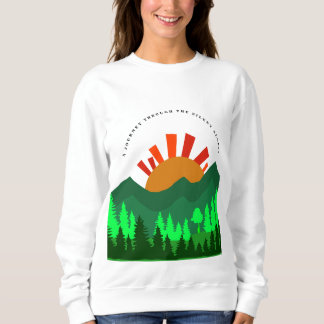 Eine Reise durch die stillen Hänge Retro-Berg Sweatshirt